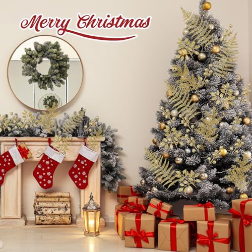 Gold Artificial Christmas Tree Picks Set - 80 Pieces Holiday Decor