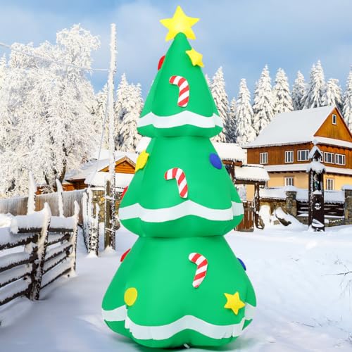 5 Ft Christmas Inflatable Santa and Tree Bundle with LED Lights Outdoor Decor