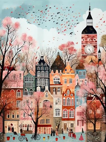 London Streets 5D Diamond Painting Kit for Adults - Full Drill Art