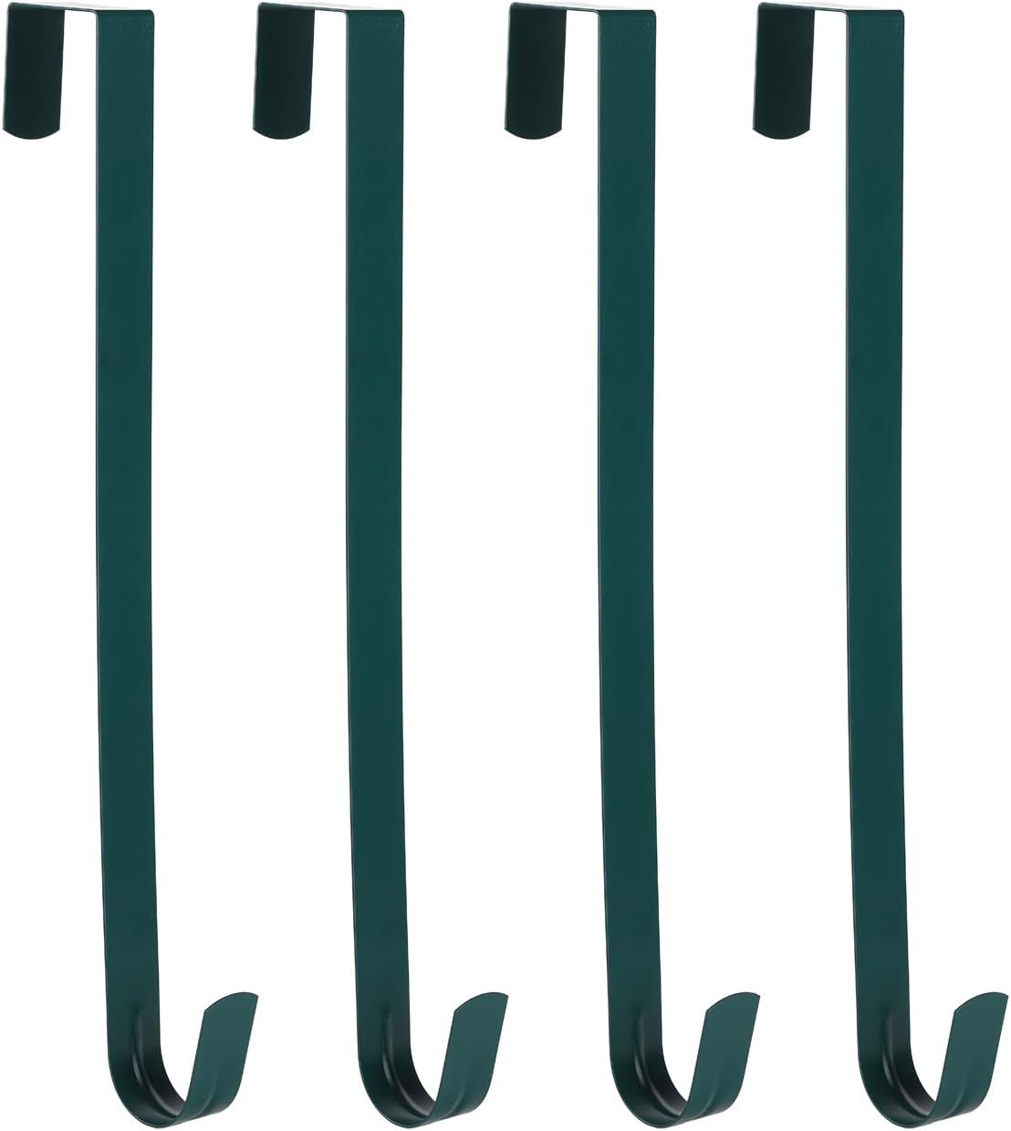 Sattiyrch 15" Wreath Hanger - Sturdy Steel Over The Door Hook for Front Door (Green, 4")