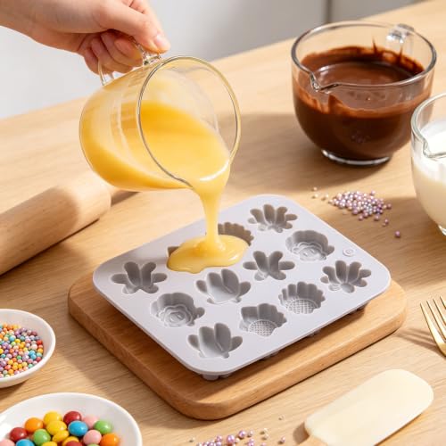 Flower Silicone Candy Molds - Sunflower & Tulip Chocolate Mold