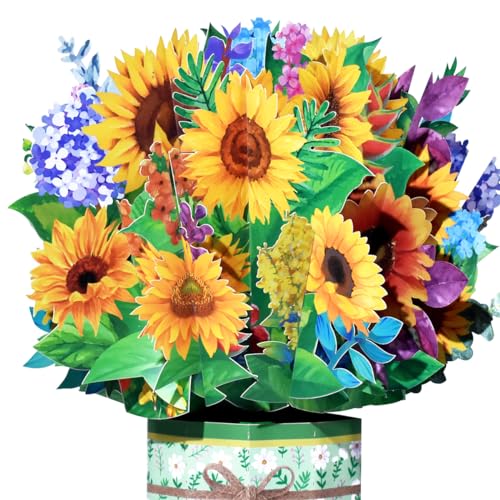Sunflower Bouquet Pop-Up Greeting Card for All Occasions