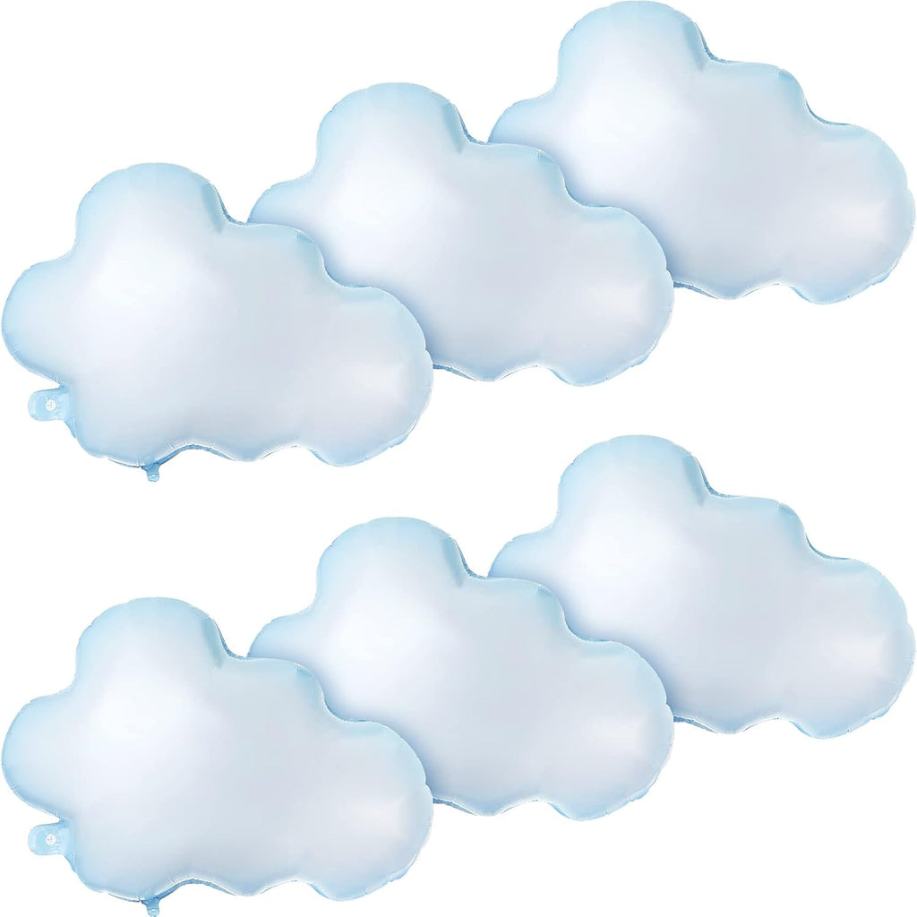 Sumind 28-Inch White Cloud Balloons - Cute Foil Decorations for Birthday, Baby Shower & Wedding Parties (Light Blue)
