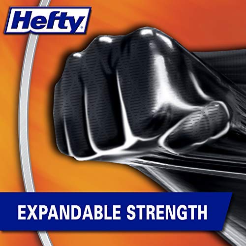 Hefty Ultra Strong 30 Gallon Trash Bags, Black, Unscented, 42 Count Pack