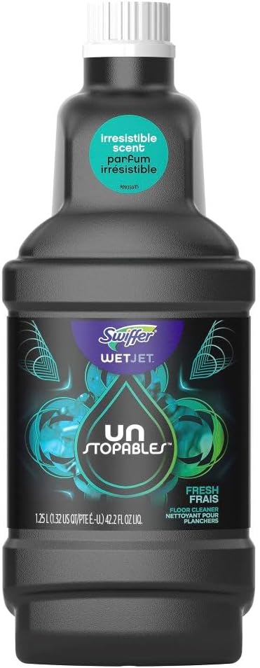 Swiffer WetJet Refill Solution - Fresh Scent Floor Cleaner, 1.25 Liters for Effortless Cleaning