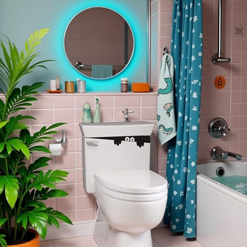 3D Monster Toilet Seat Sticker Waterproof Vinyl Decal 2-Pack