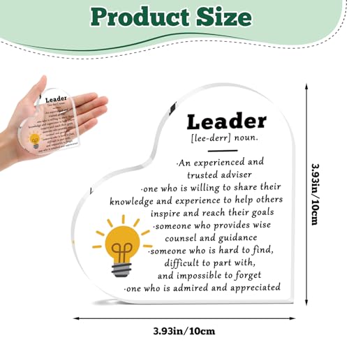 Acrylic Boss Appreciation Plaque - Thank You Gift for Leaders