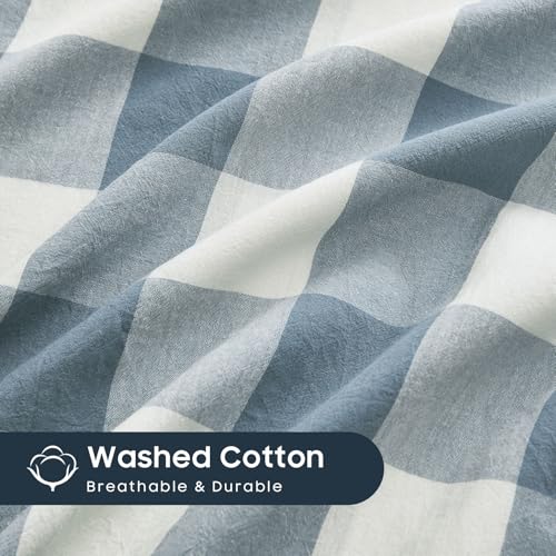 Wake In Cloud Plaid Pillow Cases Set of 2 - 100% Cotton, 20x26 inches