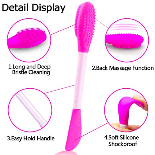 5-Piece Silicone Face Scrubber & Lip Exfoliating Brush Set