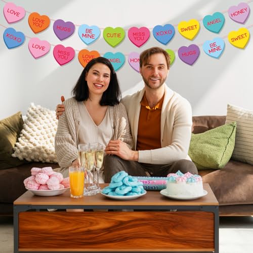 Valentine's Day Heart Garland Banner 2 Pack Hanging Decor