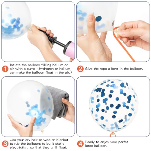 Blue and Orange Graduation Balloons Kit - 50Pcs Class of 2026