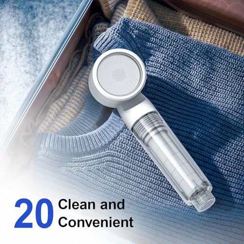 Filtered Handheld Shower Head with 3 Spray Modes & ON/OFF Switch