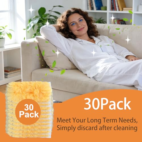 30-Pack Heavy Duty Disposable Duster Refills for Dusting
