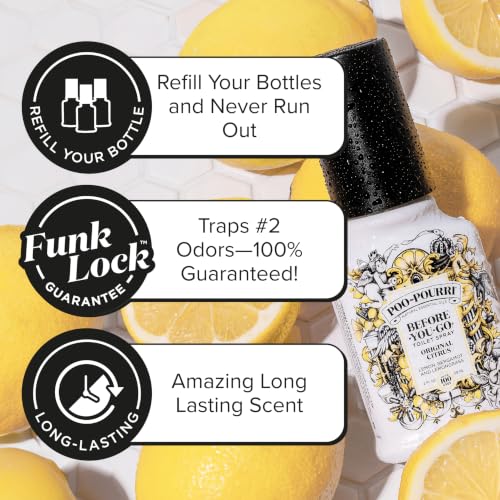 Poo-Pourri Before-You-Go Toilet Spray Refill Original Citrus 16 Fl Oz
