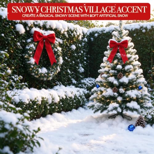 Fake Snow Decorations for Christmas - 30oz Fiber Snow Cotton Covering 90 Sqft