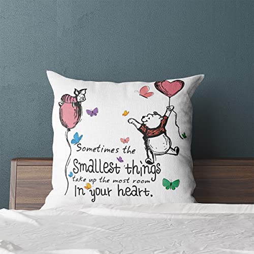 Friendship Quote Throw Pillow Cover, Cotton Linen Cushion Case, 18x18 Brown
