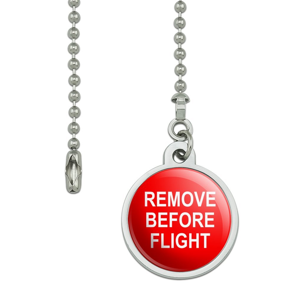 GRAPHICS & MORE Remove Before Flight Airplane Warning Ceiling Fan and Light Pull Chain