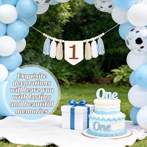 Boho Wood Bead Tassel Garland - Birthday Chair Banner Party Decor