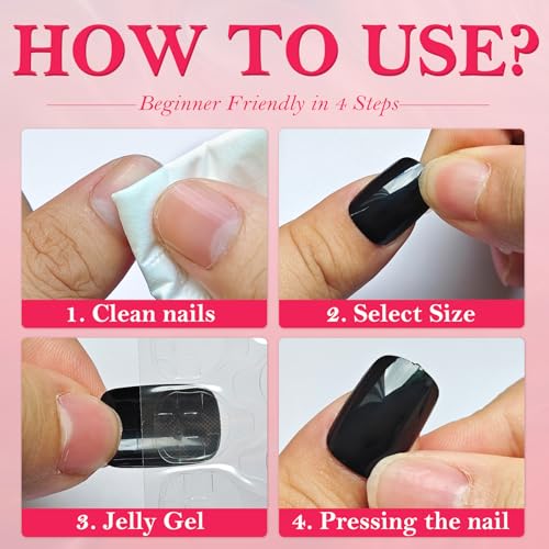 AddFavor Short Square Press on Nails - 240pcs Purple False Nails Kit