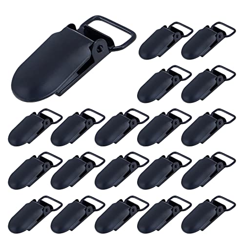 20PCS Metal Suspender Clips - Durable Clamp Fasteners for Clothing & Crafts