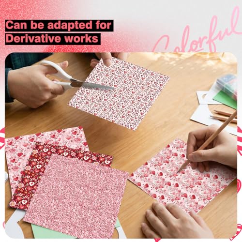 24 Sheets Pink Boho Scrapbook Paper – Double-Sided Craft Paper 6x6