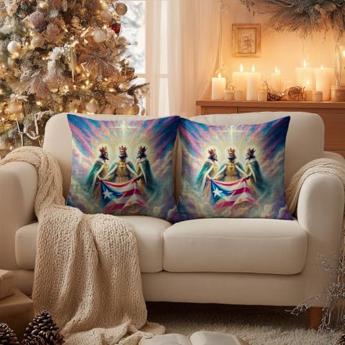 HOMETITUTE Three Kings Throw Pillow Covers 18x18 Set of 2