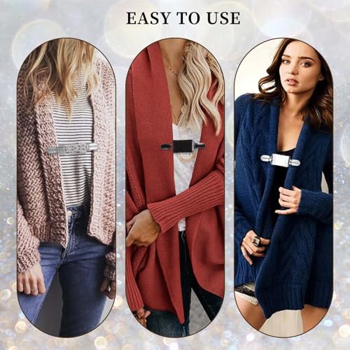Style C Vintage Waist Cincher & Shirt Clip Set - 5 Pcs Retro Cinch Clips for Sweater, Shawl, Cardigan