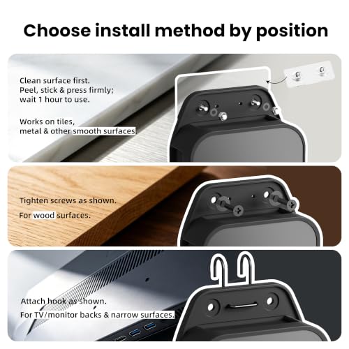 Silicone TV Mount for All Apple TV Generations - No Drill, Wall-Mounted, Anti-Scratch