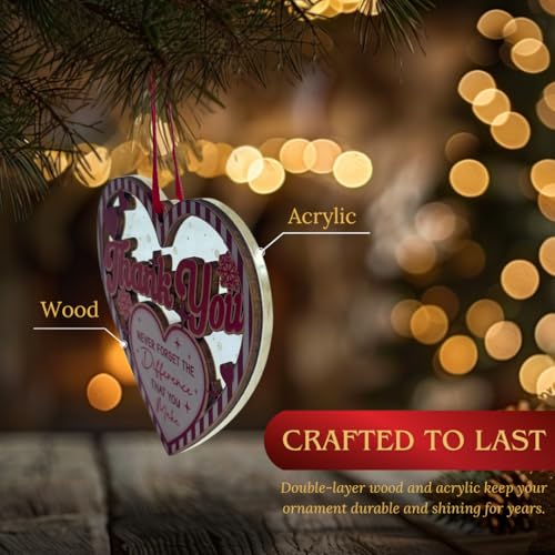 Thank You Appreciation Ornament 2025 - Holiday Gift for Teacher Coworker Boss Friend