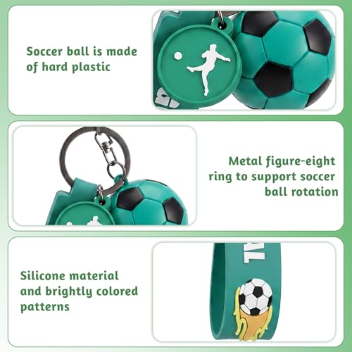 Football Keychain - Inspirational Silicone Sports Pendant for Fans