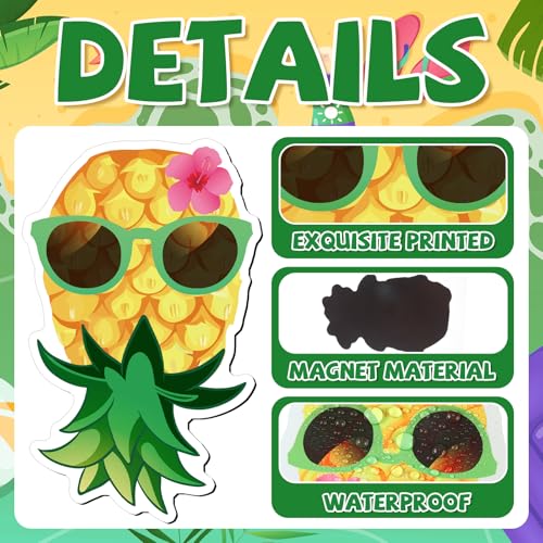 12-Pcs Pineapple Magnets for Cruise Doors & Home Decor