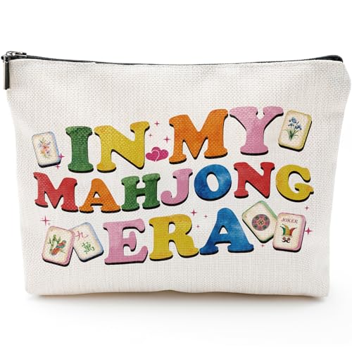Mahjong Makeup Bag - Waterproof Travel Organizer for Game Lovers