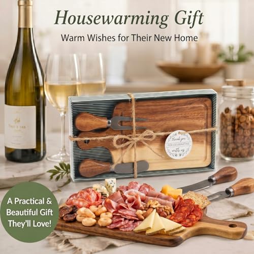 Acacia Wood Baby Shower Prize Set Mini Charcuterie Board with Utensils - Ziliny