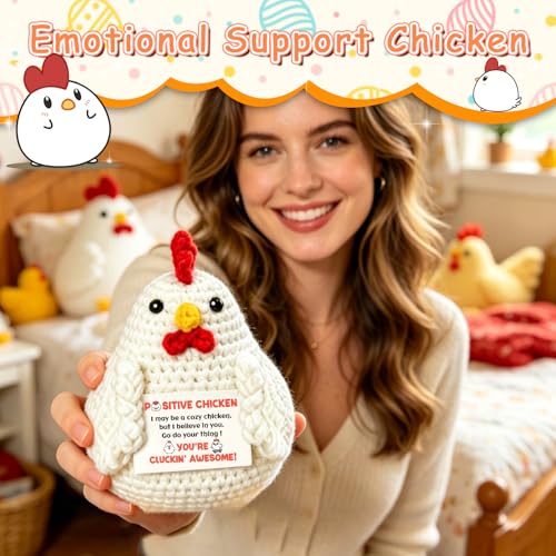Positive Crochet Chicken Gift for Women - Adorable Fall Keepsake