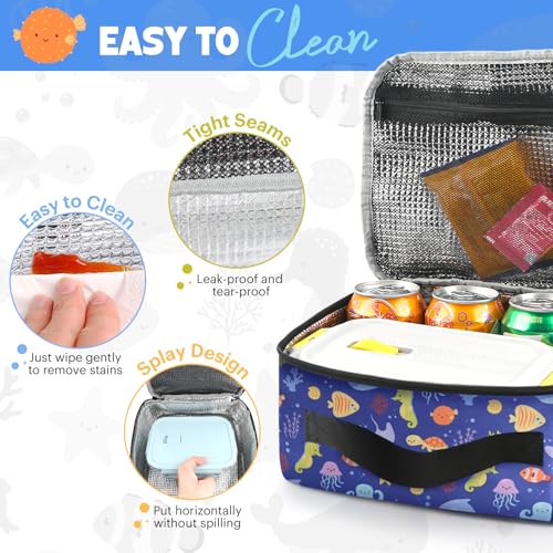 Modern Insulated Lunch Bag for Men & Women - Large Capacity Cooler Tote