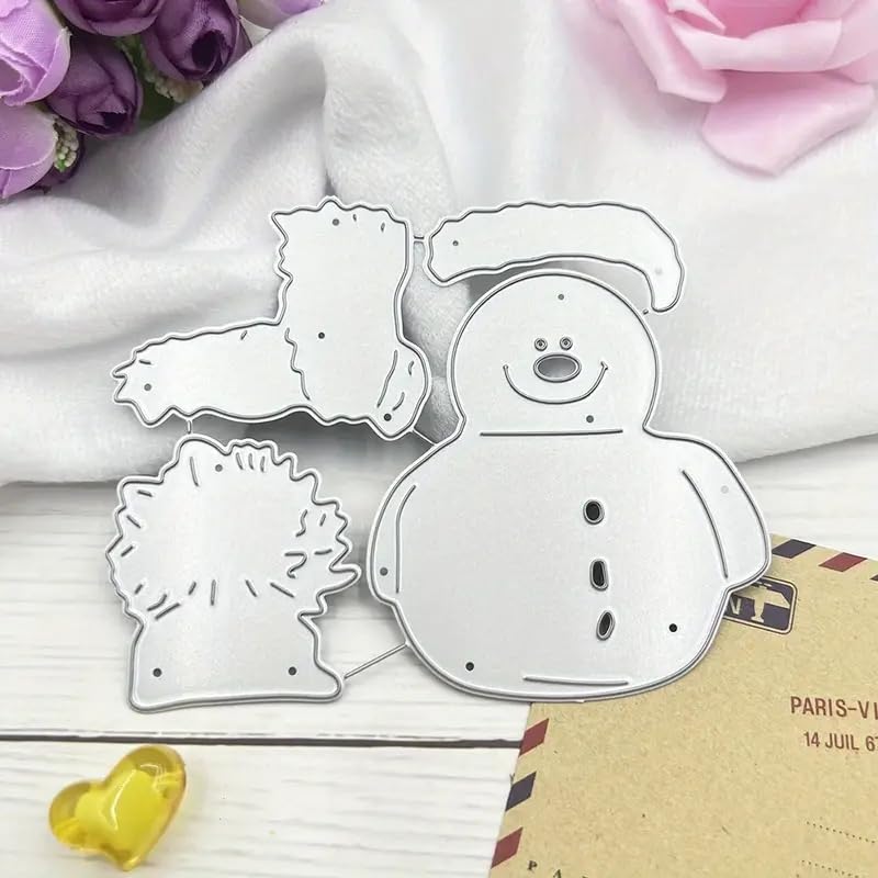 Metal Die Cuts for Scrapbooking and Card Making - Snowman Snowflake Flower Leaf