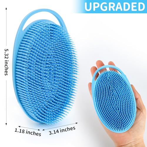 Silicone Body Scrubber 2 Pack - Soft Exfoliating Shower Brush