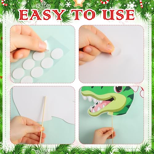 Dinosaur Christmas Tree Topper Ornament with Santa Hat & Peppermint - Variation of THIS listing