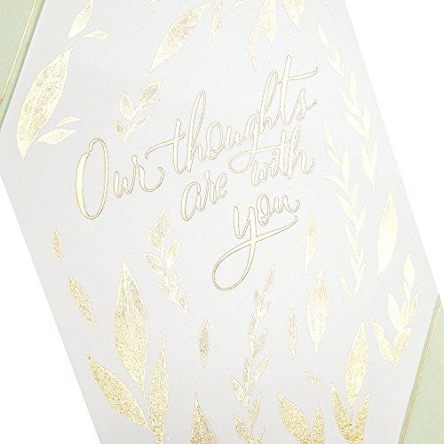 Hallmark Sympathy Card with Gold Foil Agate Design - Our Hearts Are With You