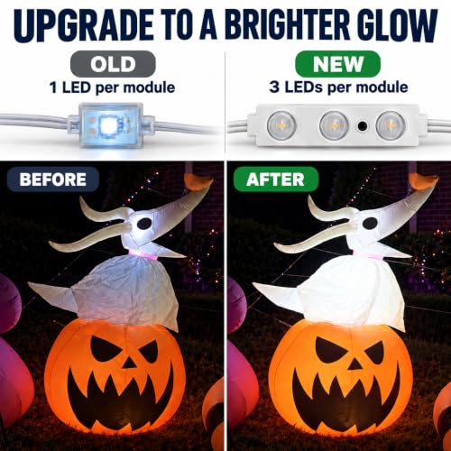 12V White LED Replacement Lights for Inflatable Decorations - 20 Modules