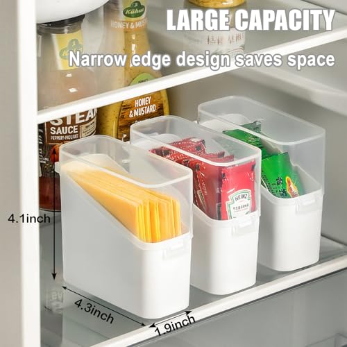Airtight Sliced Cheese Storage Container - 2 Pack, Clear