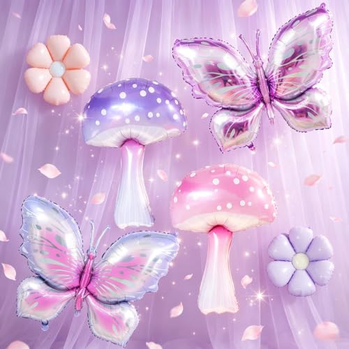 Enimapod Fairy Tale Balloon Set - Mushroom, Butterfly & Flower Decorations