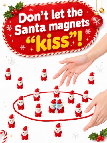 Santa Claus Magnetic Game with String - Christmas Family Holiday Toy - Variation of THIS listing