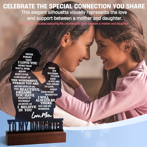 Mother Daughter Acrylic Plaque - Heartfelt Inspirational Gift