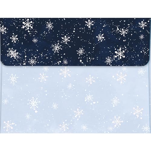 Small Christmas Greeting Card Pack of 2 - Snowman & Stockings Holiday Cards
