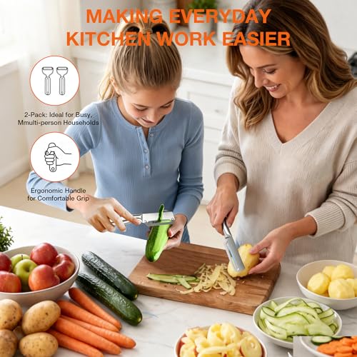 Stainless Steel Vegetable Peeler with Ergonomic Handle - Fast & Efficient