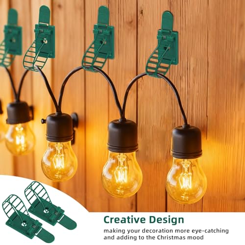 Green Mantle Garland Hangers Set - Adjustable Christmas Decor Ties, 30 Pack
