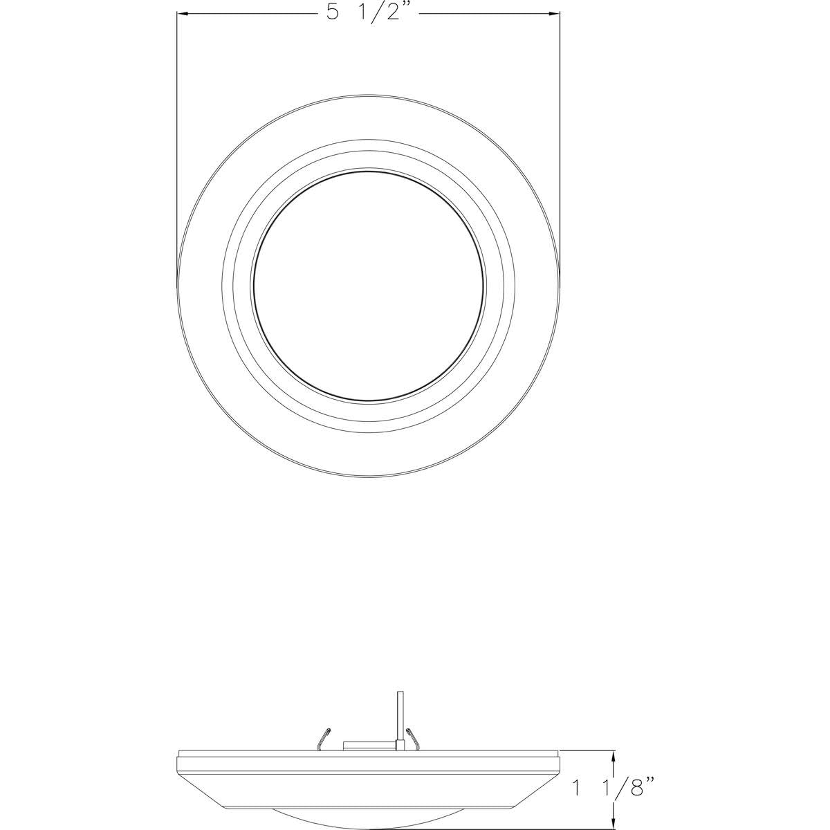 Progress Lighting 5-1/2-Inch Surface Mount LED Light, Intrinsic Collection, White, P810012-028-30