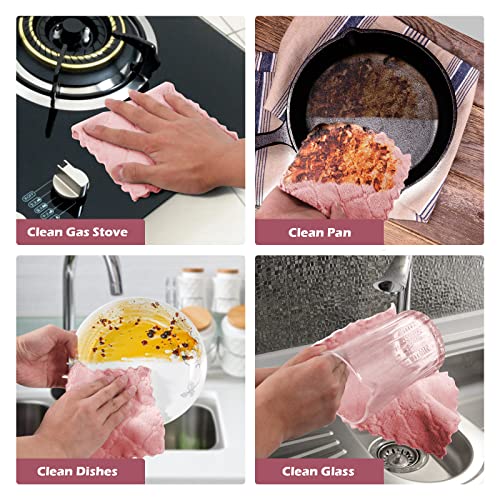 UMANI 12 Pack Microfiber Cleaning Cloths - 10x6 Inch Reusable Rags