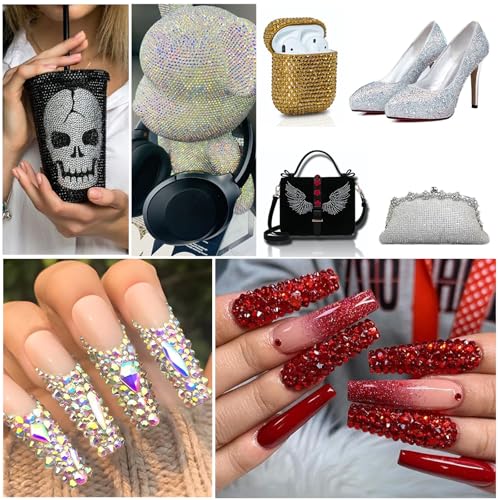 1440pcs Crystal Flatback Rhinestones for Nail Art & DIY Crafts